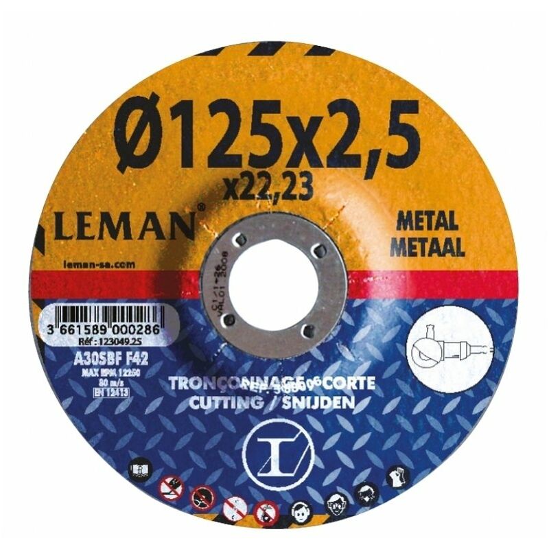 

Disco Corte Metal Leman 115X2.5X22.2 Pack 5 Und