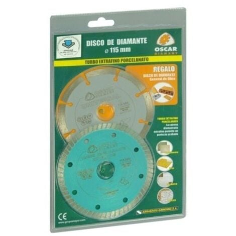 Disco corte porcelan. 115 mm turbo d.g.obra115 diam grinding