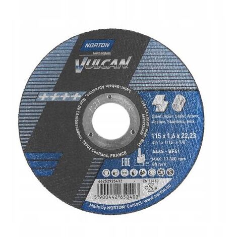 DISCO CORTE VULCAN 115X1.6 A46S-BF41 66252925432 NORTON