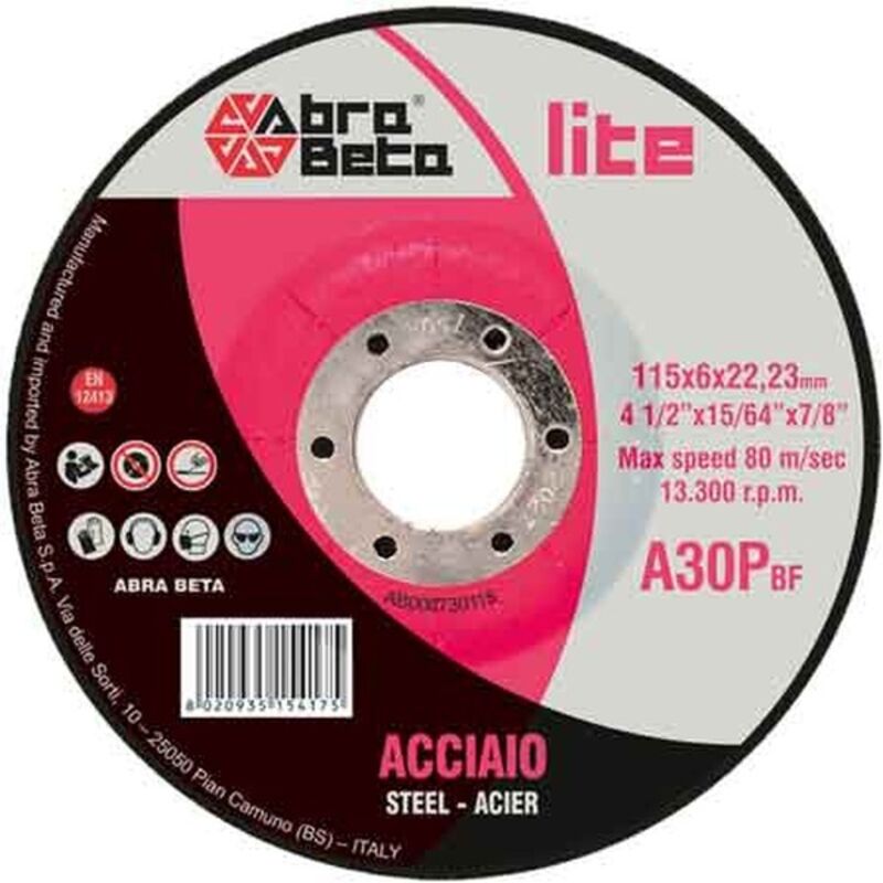 DISCO DA SBAVO PER FERRO ABRA BETA Ø 115x6,0 mm