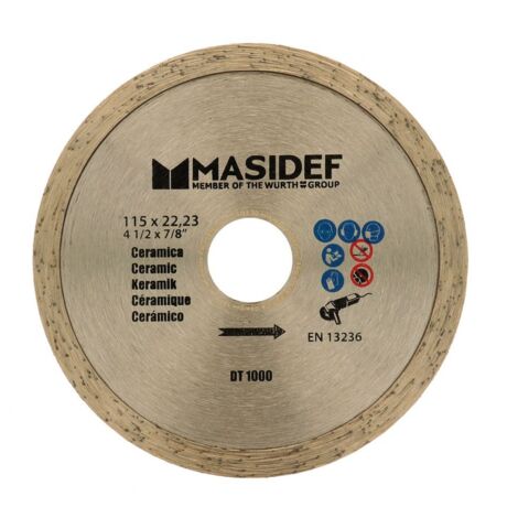 Disco da taglio Ø 115 x 2,0 mm. diamantato con corona a lama continua per ceramica