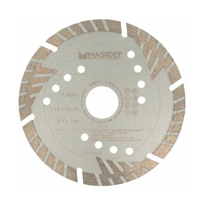 Image of Disco da taglio 115X2,7mm turbo diamantato scanalato professionale