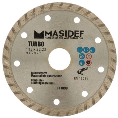 Disco da taglio 180X2,6mm turbo diamantato con corona a lama scanalata per calcestruzzo