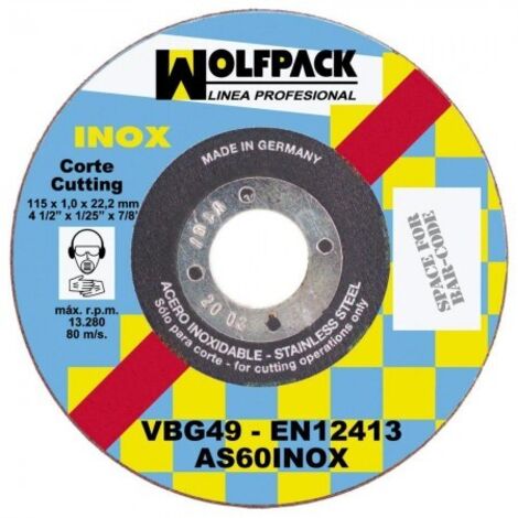 Disco da Taglio Abrasivo Inox 115x1.0x22.2 mm.