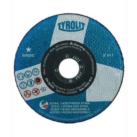 Disco da taglio Basic St-V2A 230x3 TYROLIT 222044