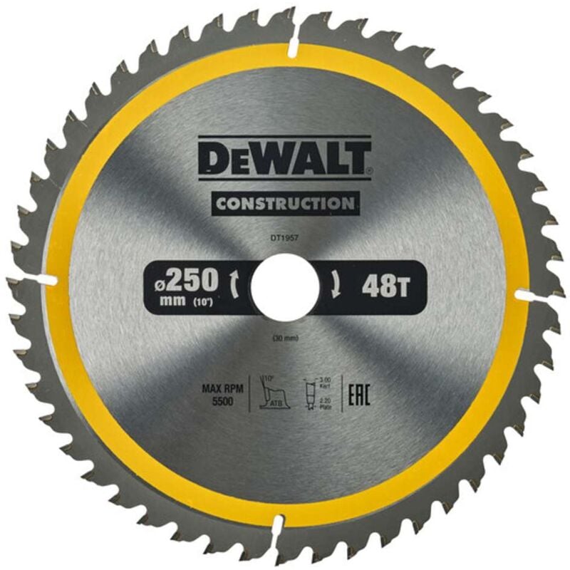 Dewalt - Accessori - Disco da taglio diamantato per materiali edili, 250x30 mm DT1957