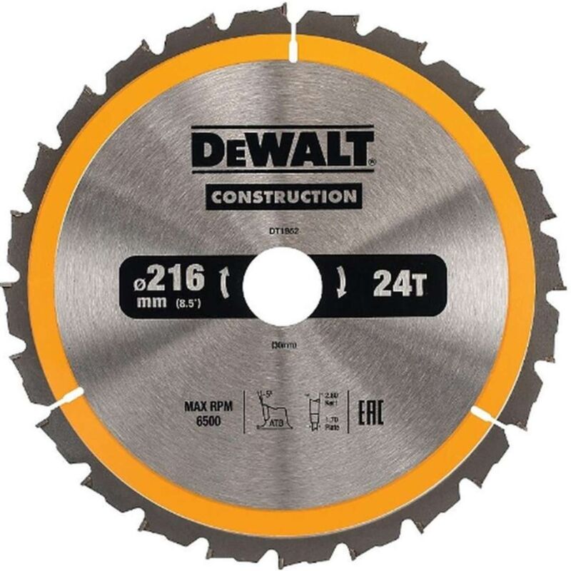 Accessori - Lama da sega 216x30 mm, 24 denti DT1952 - Dewalt