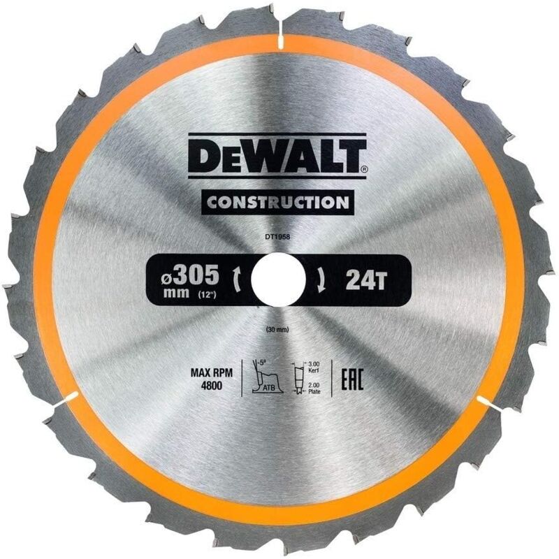 Accessori - Lama da sega 305x30 mm, 24 denti DT1958 - Dewalt
