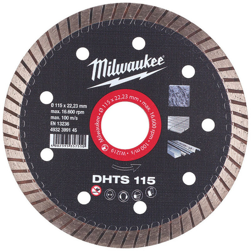 Image of Dhts 230 - disco da taglio diamantato con diametro 230MM ideale per GR+êS porcellanato e granito Milwaukee