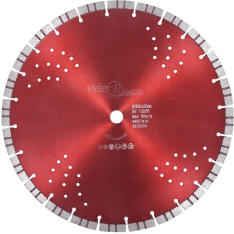 Disco da taglio diamantato con turbo e fori in acciaio 350 mm 020003731