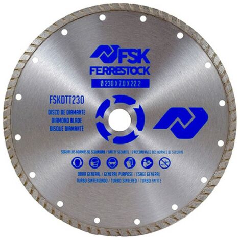 Disco da taglio diamantato Ferrestock fskdtt230 230 mm turbo