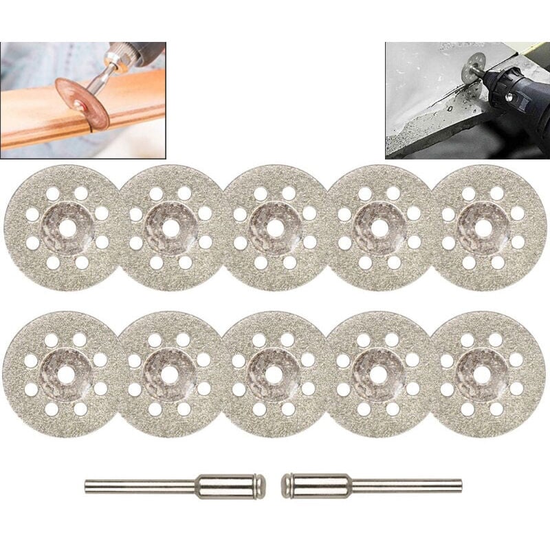 Disco da taglio diamantato,10 pezzi Mini dischi da taglio diamantati per metallo,lama per taglio piastrelle,utensile da taglio rotante per