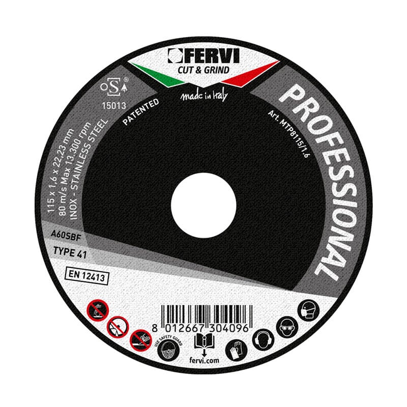 Fervi - Disco da taglio MTP8115/1.0 per