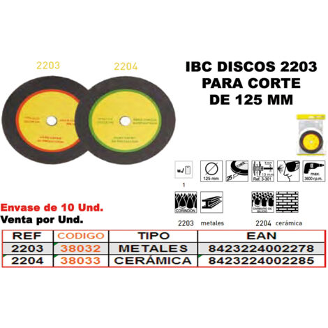 Disco da taglio in ceramica IBC 125 mm