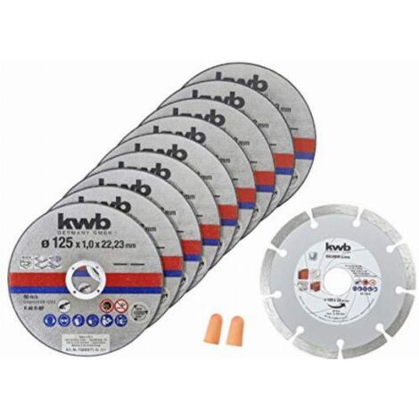 Disco da taglio kwb 712032 diamante 125mm 10 pezzi