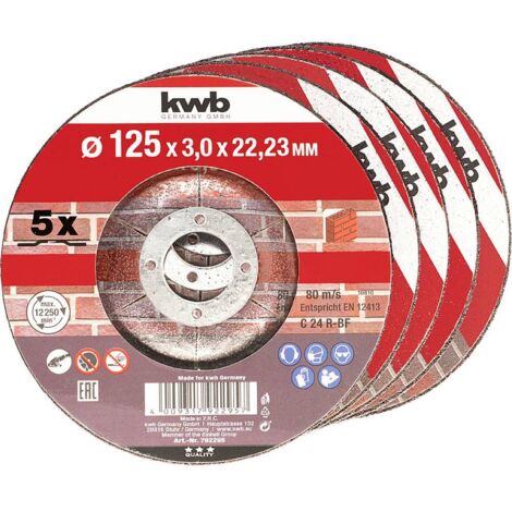 Disco da taglio kwb 792295 125mm 5 pezzi carburo silicio