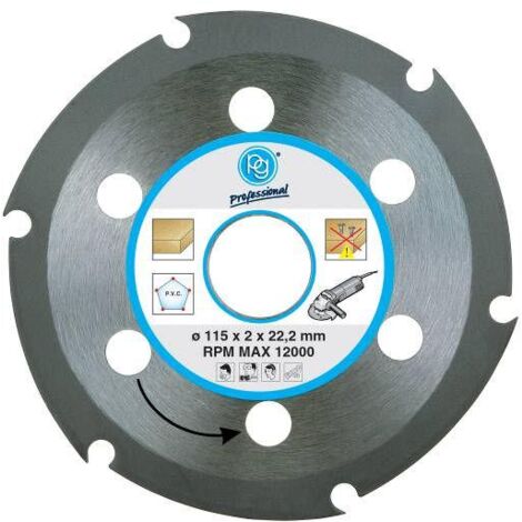 ELETTROSERVICE DISCO DA TAGLIO LEGNO PER SMERIGLIATRICE ANGOLARE D.115