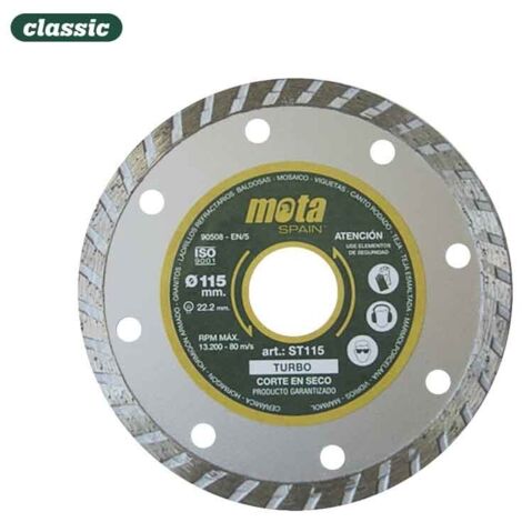 Disco da taglio mota clp18 st115-p design turbo 115 mm