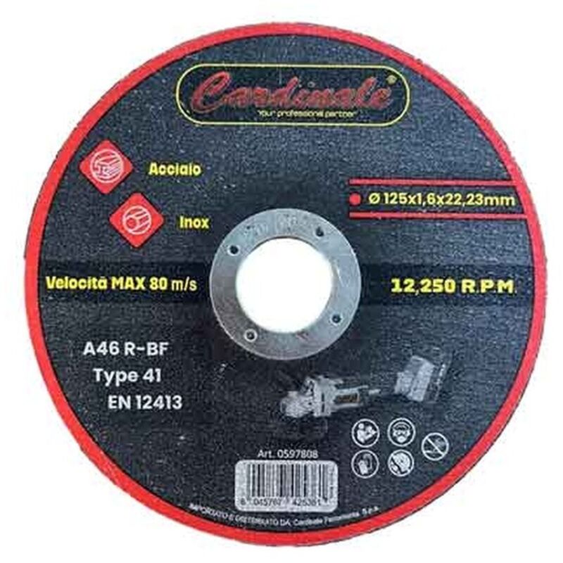 DISCO DA TAGLIO PER FERRO/INOX CARDINALE Ø 230x2,0 mm Q.TA 25
