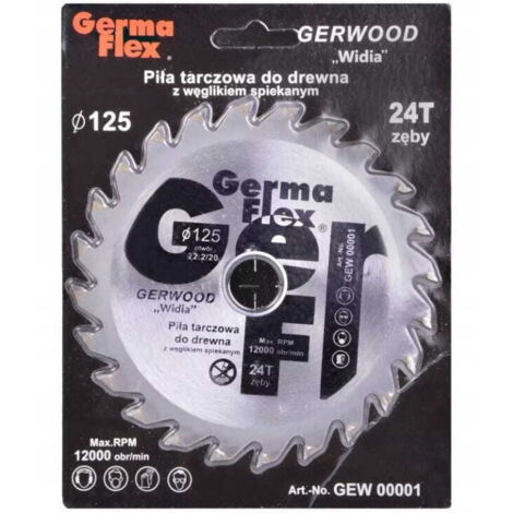 Disco da taglio per legno 125x22,2mm 24t carburo