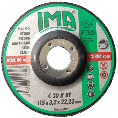 DISCO DA TAGLIO PIASTRELLE MARMO E PIETRA PER SMERIGLIATRICI 115x3,2 mm IMA