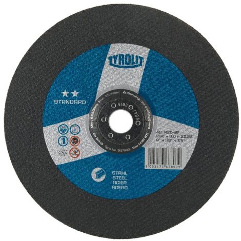 Disco da taglio pompato 230x3x22,23mm A30-S-BF Tyrolit