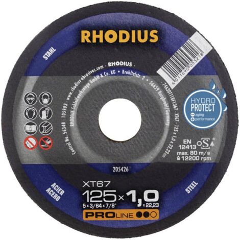 Disco da taglio Rhodius xt67 180 mm acciaio 1,5 mm