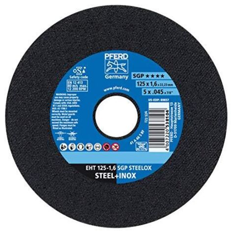 Disco da taglio SGP STEELOX D125x1,6 mm diritto INOX 22,23 mm foratura PFERD (per 25)