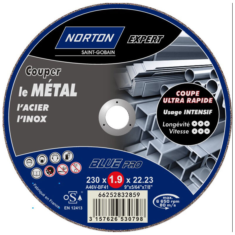 Image of Disco da taglio fine per metallo NORTON, Diam.230 mm Norton