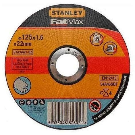 Disco da taglio stanley speciale per alluminio  diametro 115 mm x 2.5 mm  foro 22.23 mm - sta32627-qz