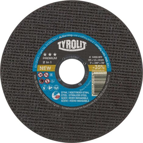 Disco da taglio troncatrice rinforzata - Diametro Ø: 125x1,6x22 mm