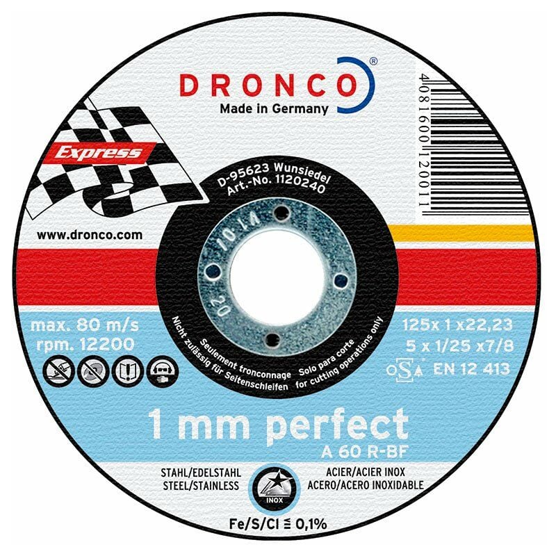 

Disco Corte Fino Perfect 125X1.0Mm.Dronc
