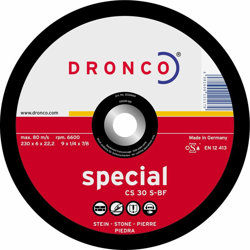 

CS30S-125 - Disco de desbaste CS 30 S Special-piedra, 125 x 6 mm - Dronco