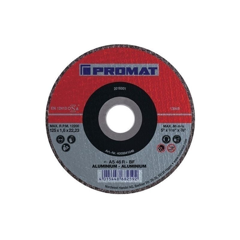 

Disco De Corte D 115 X 1,6 Mm Recto Aluminio Perforacin 22,