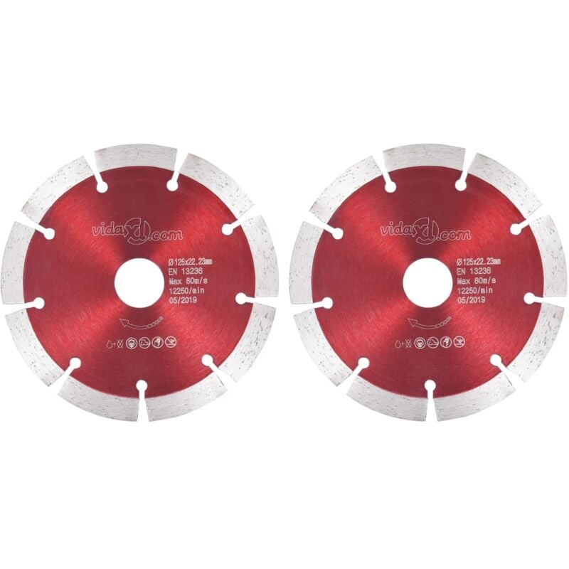 

Disco de Corte de Diamante Acero 125 mm 2 Unidades - Vidaxl