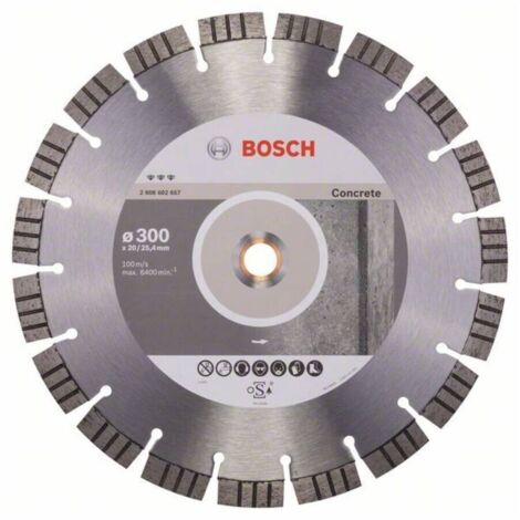 Disco de corte de diamante Best Concrete: 300x20/254x28x15 BOSCH 2608602657