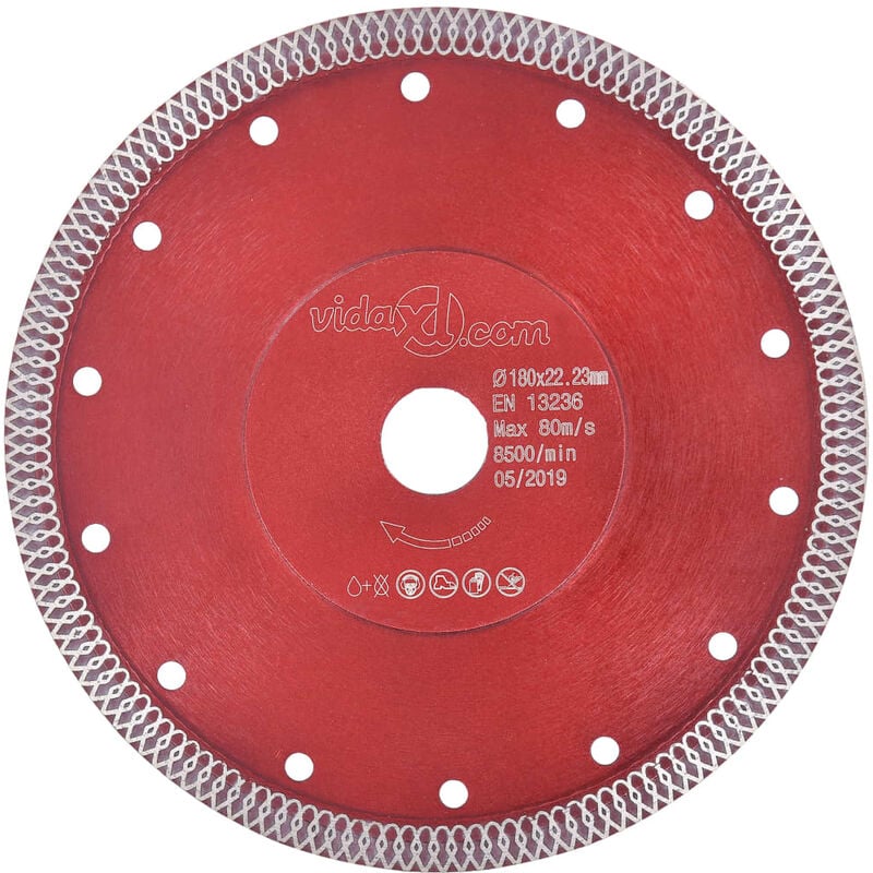 

Vidaxl - Disco de Corte de Diamante con Agujeros Acero 230 mm