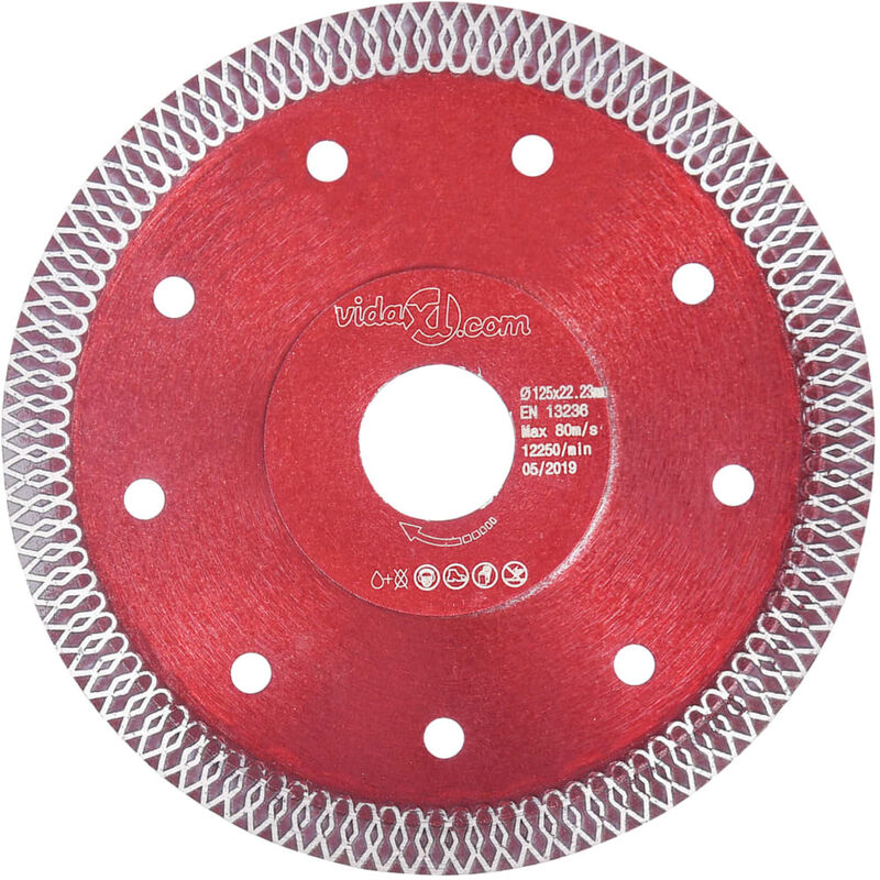 

Disco de corte de diamante con agujeros acero 125 mm