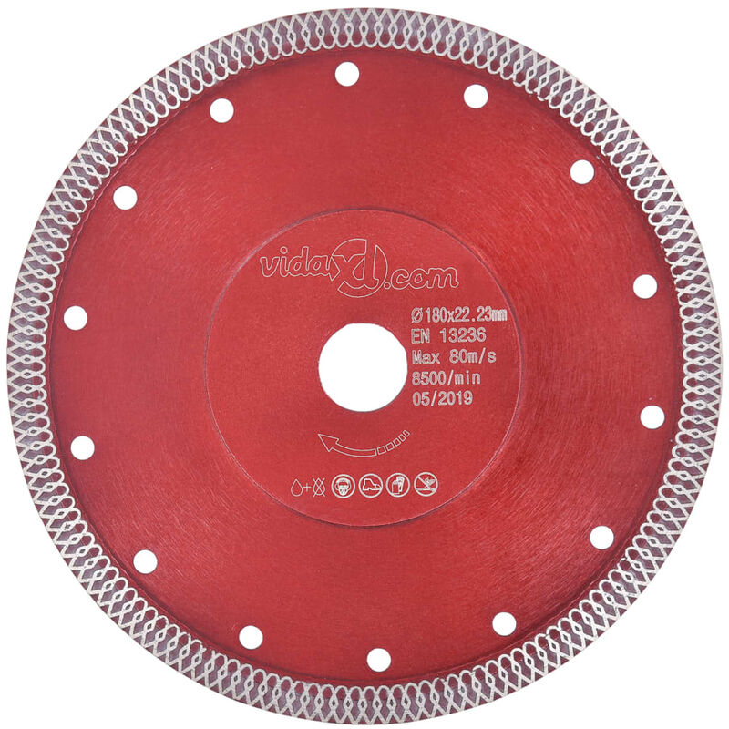 

Disco de corte de diamante con agujeros acero 180 mm