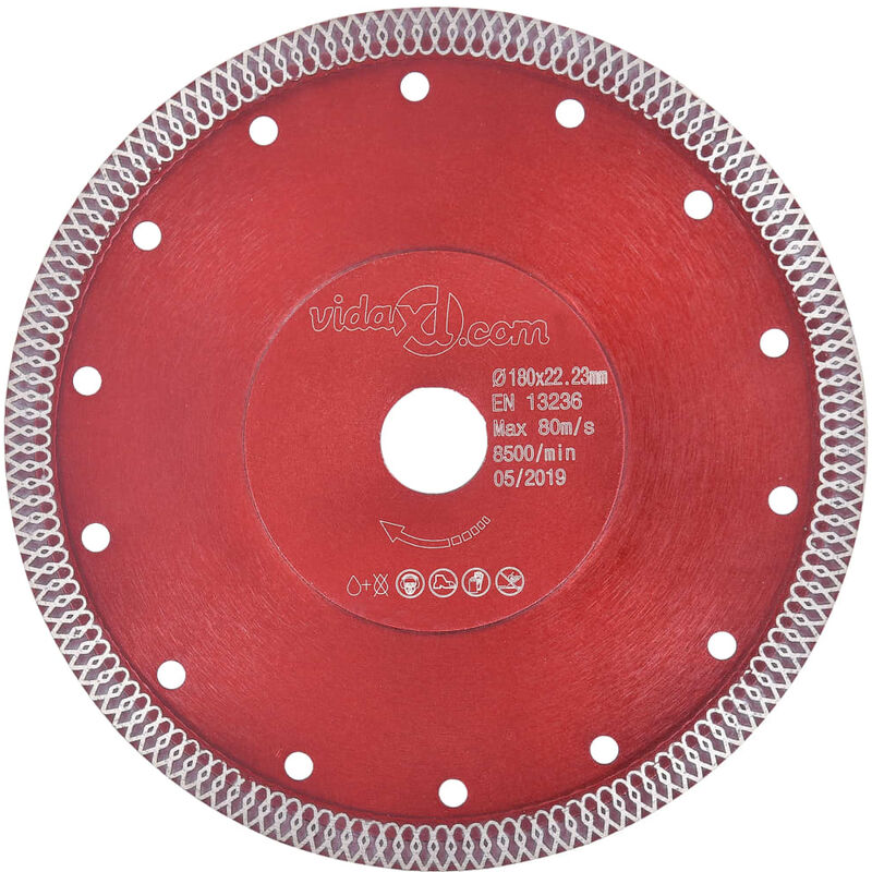 

Disco de corte de diamante con agujeros acero 180 mm