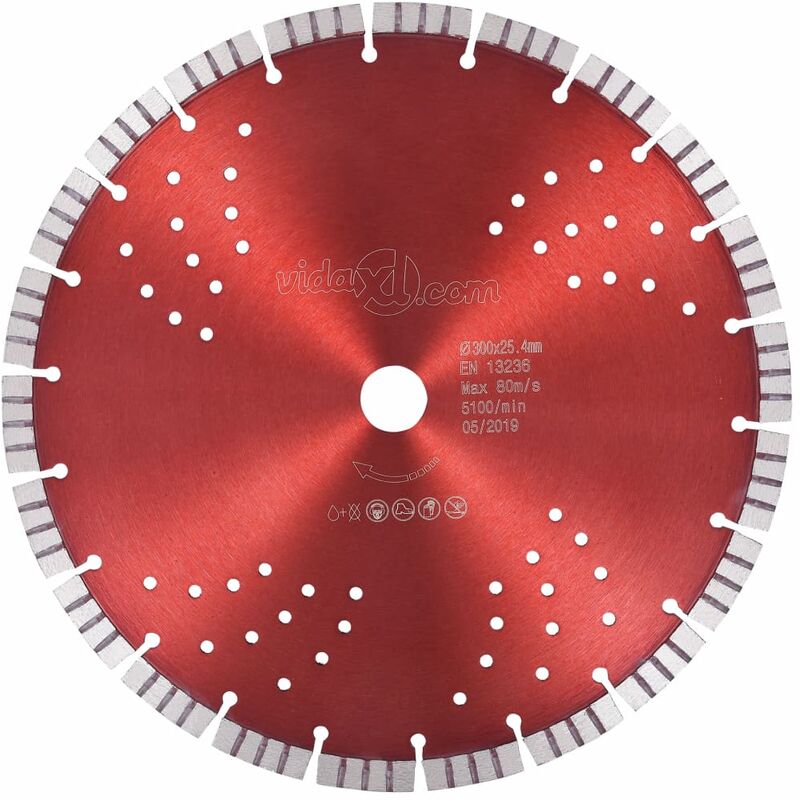 

Disco de corte de diamante con turbo y agujeros acero 300 mm