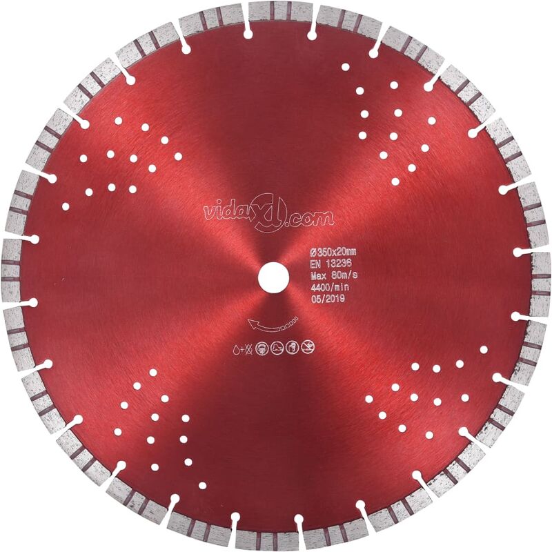 

Disco de corte de diamante con turbo y agujeros acero 350 mm