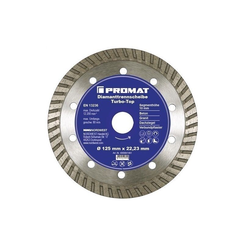 

Disco De Corte Diamantado Dim. 230 Mm Perforacin 22,23 Mm