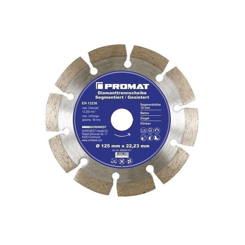 

Disco De Corte Diamantado Dim. 125 Mm Perforacin 22,23 Mm