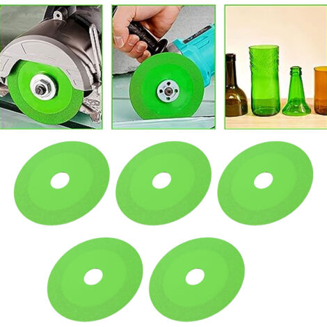 Disco de corte de vidrio – juego de 5 – 100 mm de diámetro, 1 mm de grosor – cortador ultrafino para vidrio, cerámica y azulejos.