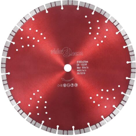 Disco de corte diamantado con turbo y agujeros de acero 350 mm 020003731