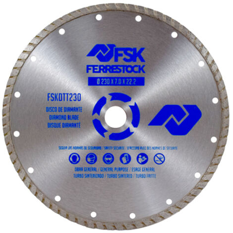 Disco de corte diamantado Ferrestock fskdtt230 230 mm turbo