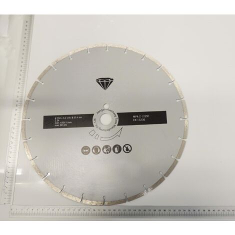 Disco de corte diamantado segmentado 350 x 25,4 mm para Scheppach hms3500