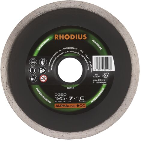 Disco de corte diamante Rhodius dg50 125 mm borde cerrado