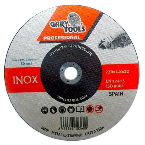 Disco de corte INOX GARY® 230mm para acero inoxidable  Oferta exclusiva